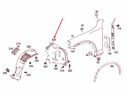 NEW MERCEDES-BENZ GLC C253 FRONT RIGHT WHEEL HOUSE COVERING A2536910403