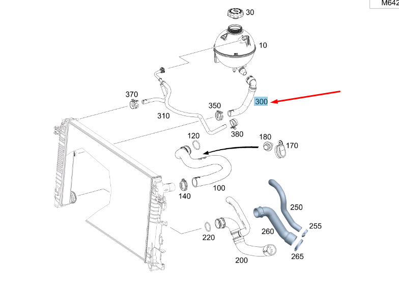 NEW MERCEDES-BENZ SPRINTER W907 COOLER COOLANT FILLING HOSE A9075010200 ORIGINAL