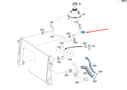 NEW MERCEDES-BENZ SPRINTER W907 COOLER COOLANT FILLING HOSE A9075010200 ORIGINAL