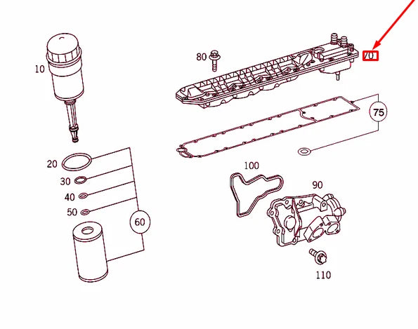 NEW MERCEDES-BENZ S W220 OIL COOLER A1371880501 ORIGINAL