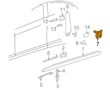 new mercedes benz cls c219 rear left panel bracket support a2196980314 original