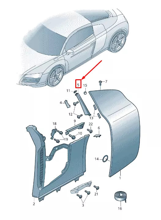 NEW AUDI R8 SPYDER 42 LEFT AIR INTAKE GRILLE 420853452E ORIGINAL