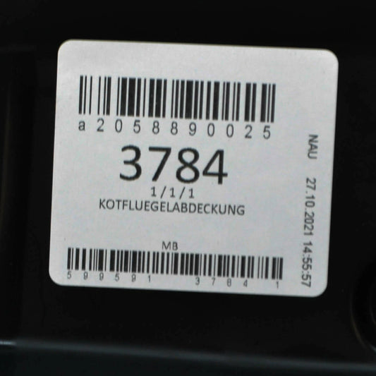 NEW MERCEDES-BENZ C W205 FRONT RIGHT FENDER GAP COVER A2058890025 ORIGINAL