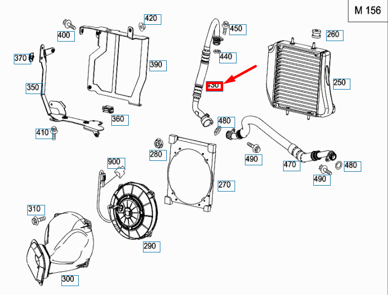 NEW MERCEDES-BENZ C W204 AMG OIL COOLER LINE A2045001172 ORIGINAL