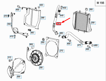 NEW MERCEDES-BENZ C W204 AMG OIL COOLER LINE A2045001172 ORIGINAL