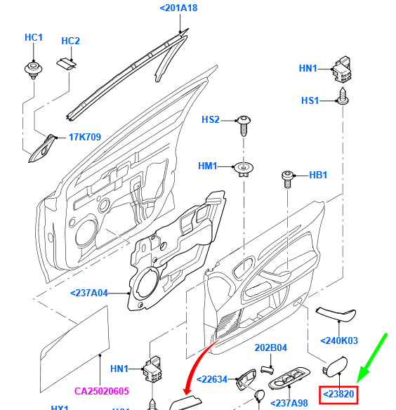 new ford mondeo mk3 front door reflector 1457256 6m21-24018-aa original