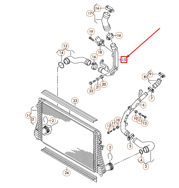 NEW VOLKSWAGEN BEETLE A5 AIR PIPE 1K0145770AG