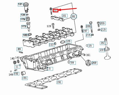 NEW MERCEDES-BENZ S W140 CAMSHAFT HOUSING BEARING CAP BOLT A6060160271 ORIGINAL