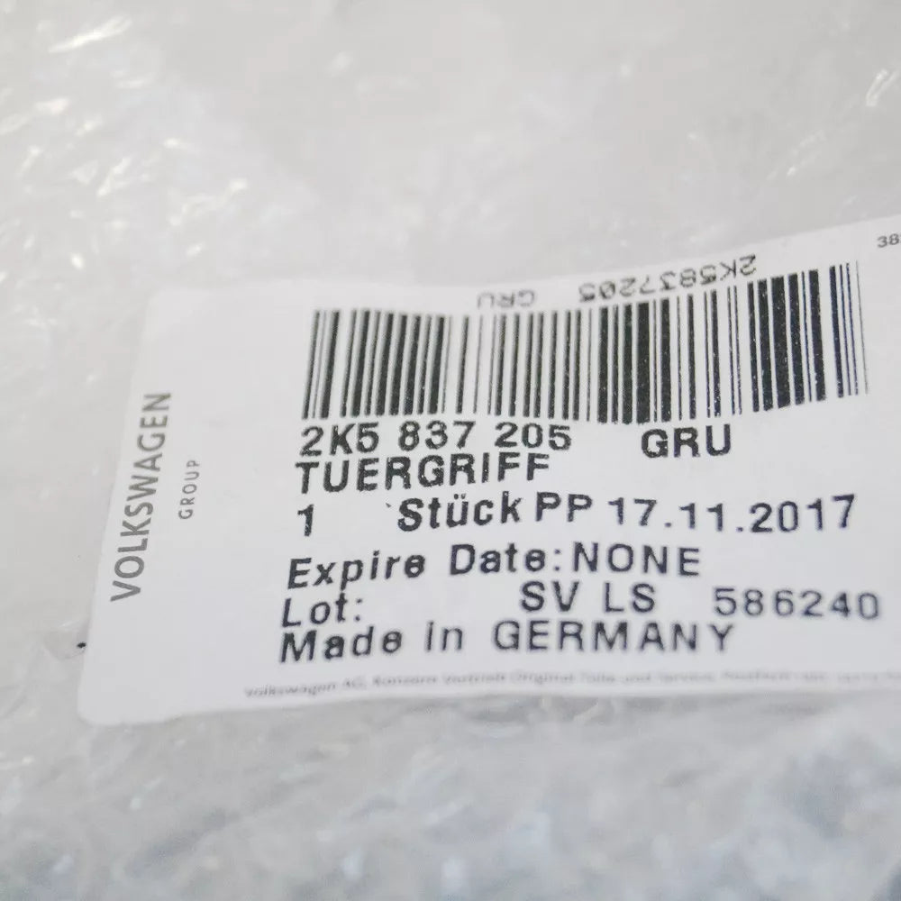 NEW VOLKSWAGEN CADDY MK4 REAR LEFT EXTERIOR DOOR HANDLE 2K5837205GRU