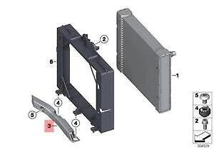 NEW BMW M5 F10 4.4I 412KW FRONT RIGHT RADIATOR BRACKET 17118049256 2012 ORIGINAL