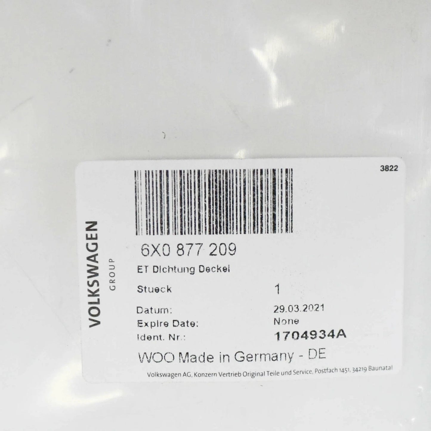 NEW VOLKSWAGEN TRANSPORTER T5 SLIDING ROOF GLASS RUBBER SEAL 6X0877209