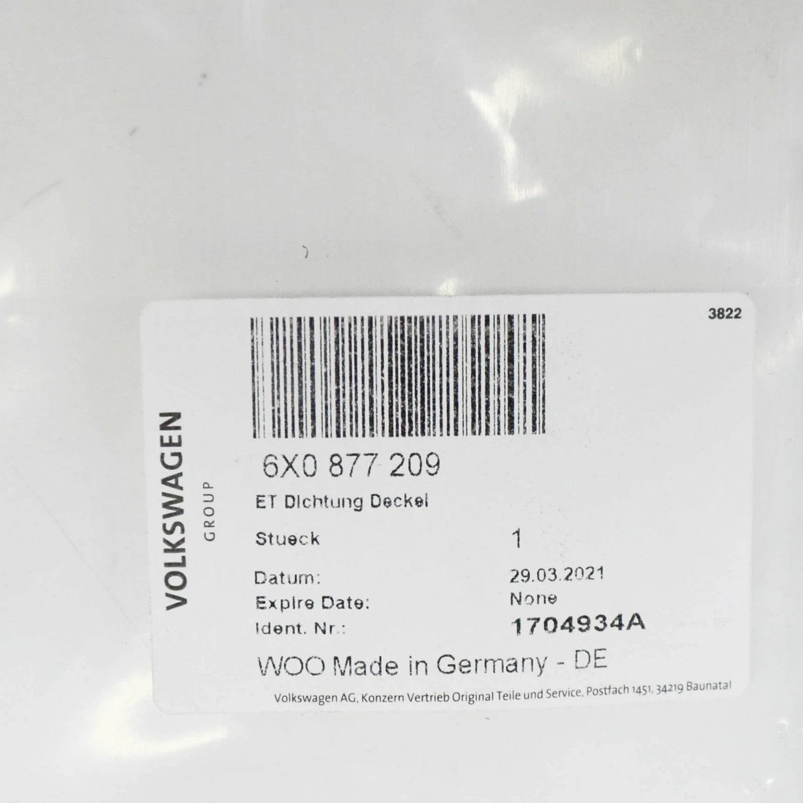 NEW VOLKSWAGEN TRANSPORTER T5 SLIDING ROOF GLASS RUBBER SEAL 6X0877209