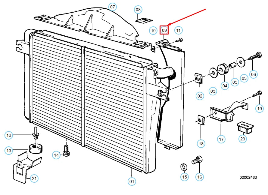 NEW BMW 5 E28 RADIATOR FAN SHROUD 17111178112 1178112 ORIGINAL