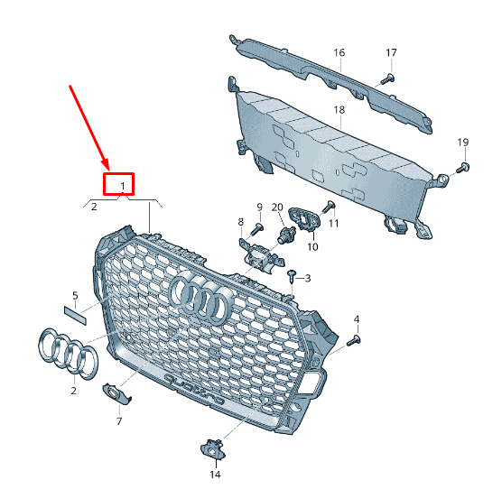 new audi a5 sportback f5 radiator grille 8w6853651ak wjf 8w6853651akwjf original