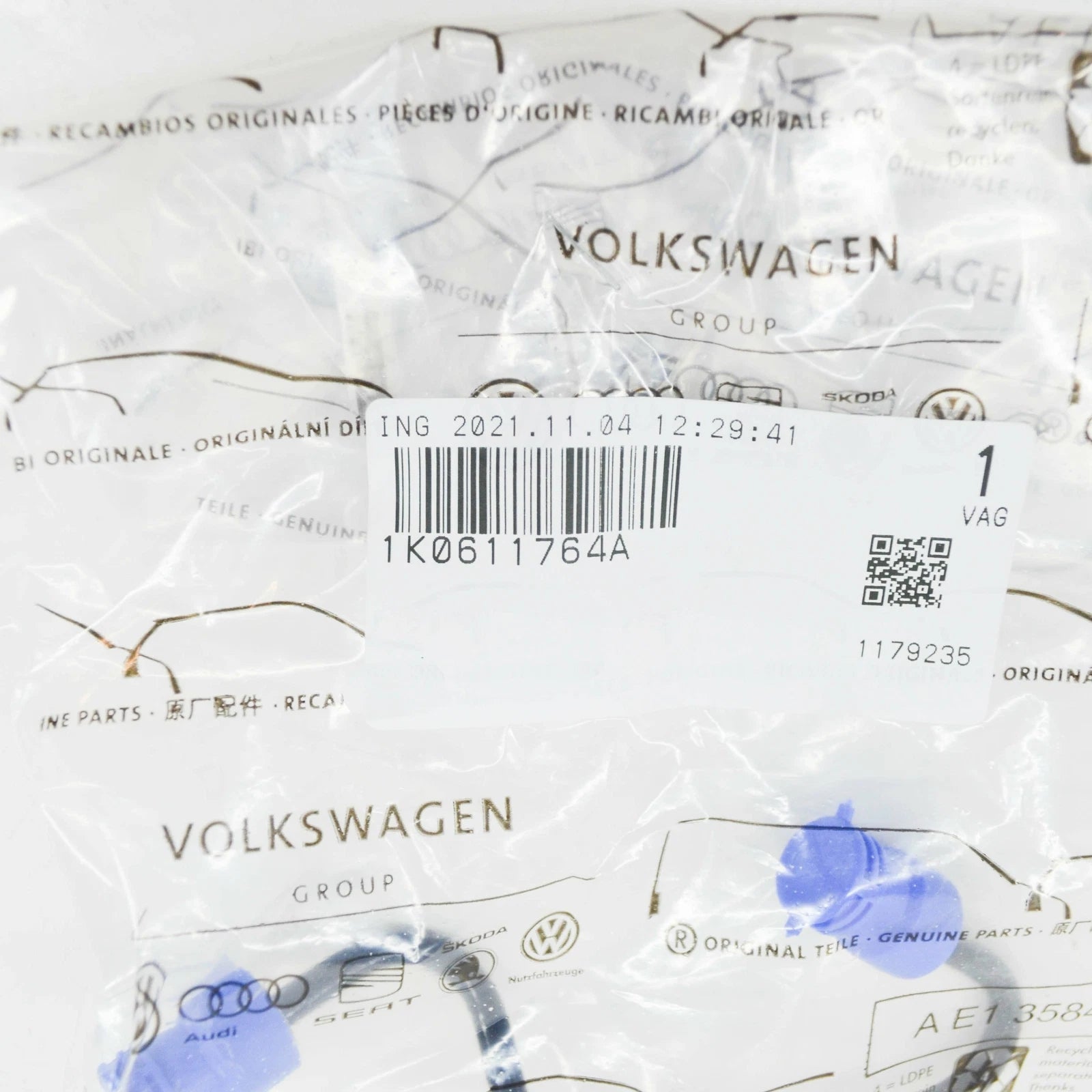 NEW AUDI A3 8P FRONT RIGHT BRAKE HOSE PIPE 1K0611764A ORIGINAL