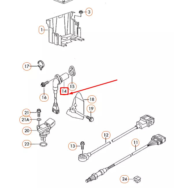 NEW VW TOUAREG 7L ENGINE SPEED SENSOR 070957147