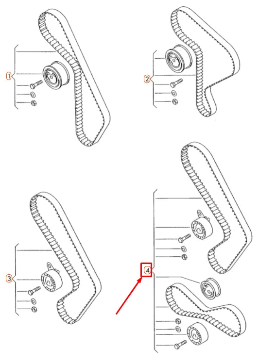 NEW VW LT 2D MK2 TENSIONING ROLLER TOOTHED BELT REPAIR KIT 074198119Q ORIGINAL