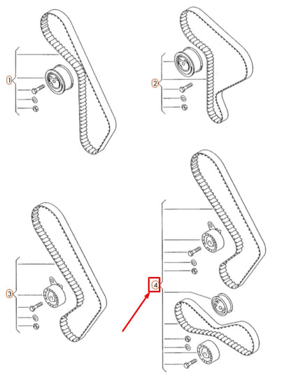NEW VW LT 2D MK2 TENSIONING ROLLER TOOTHED BELT REPAIR KIT 074198119Q ORIGINAL