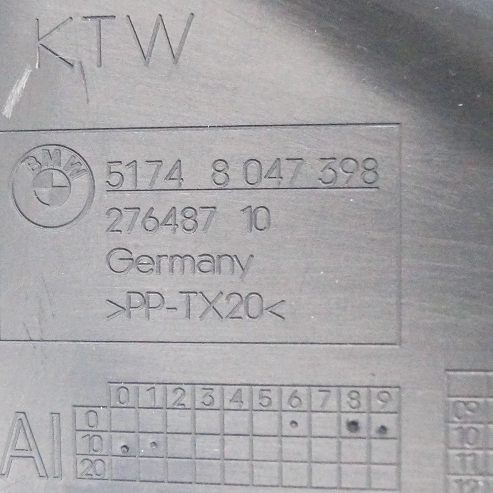 NEW BMW 5 F10 M-SPORT AIR DUCT RIGHT SIDE 8047398 51748047398 4.4 PETROL