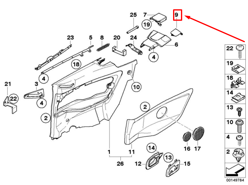 new bmw 3 e36 rear left f hardtop mounting cover 51438172807 8172807 original