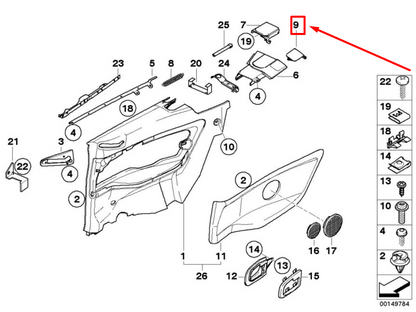 new bmw 3 e36 rear left f hardtop mounting cover 51438172807 8172807 original