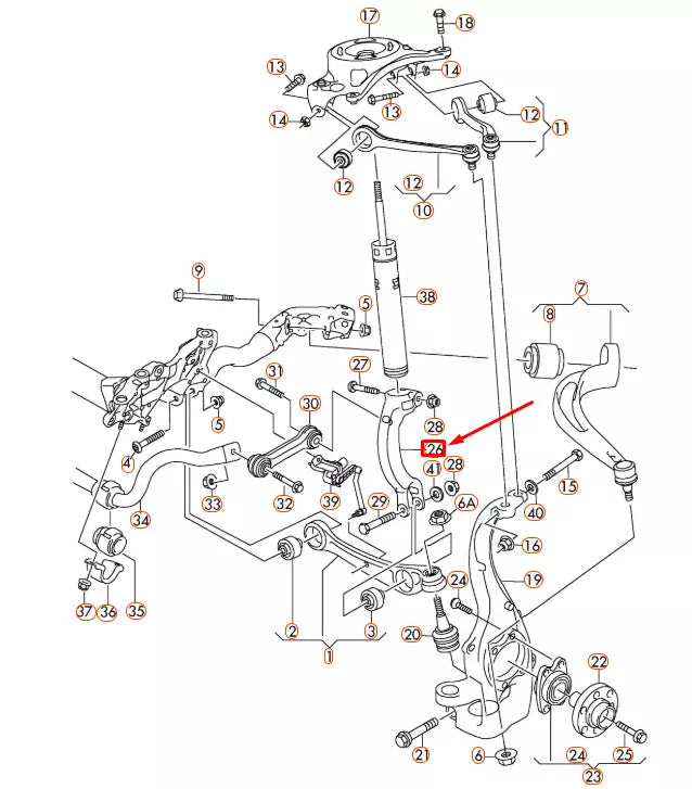 NEW AUDI A4 B8 FRONT RIGHT SUSPENSION STRUT LOWER FORK 8K0413038L