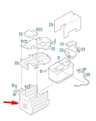 NEW AUDI A4 AVANT B9 BATTERY PAD HOUSING 8W0915414