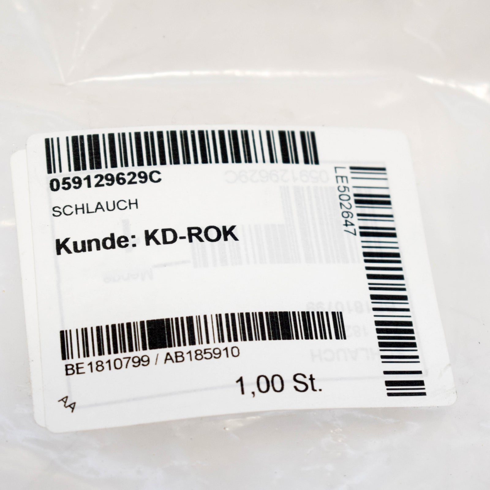 NEW AUDI A4 B9 AIR INTAKE PIPE TUBE 059129629C 3.0 TDI QUATTRO DIESEL ORIGINAL