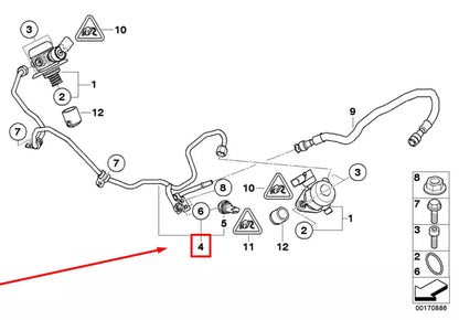 NEW BMW 7 F01, F02 FUEL FEED LINE 13537622850 7622850 ORIGINAL