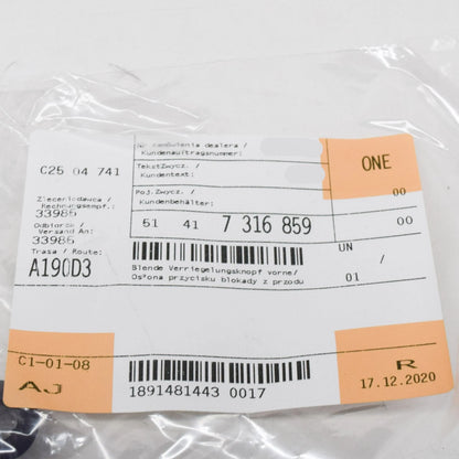 NEW BMW 3 F30 F31 DOOR LOCKING KNOB TRIM FRONT 7316859 51417316859 ORIGINAL