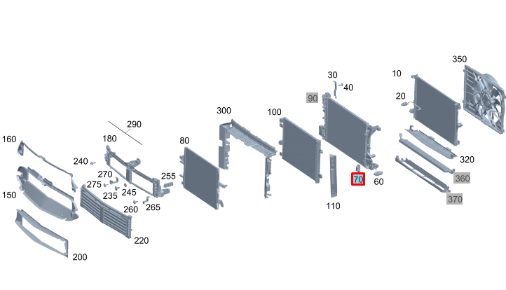 NEW MERCEDES-BENZ A W177 RADIATOR MOUNTING PLATE A2475020000 ORIGINAL