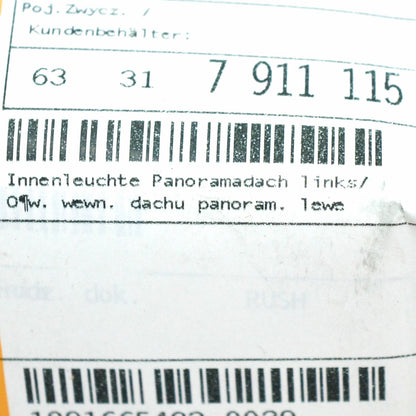 NEW BMW X5 G05 ROOF PANORAMA GLASS LEFT LIGHTING 63317911115 ORIGINAL