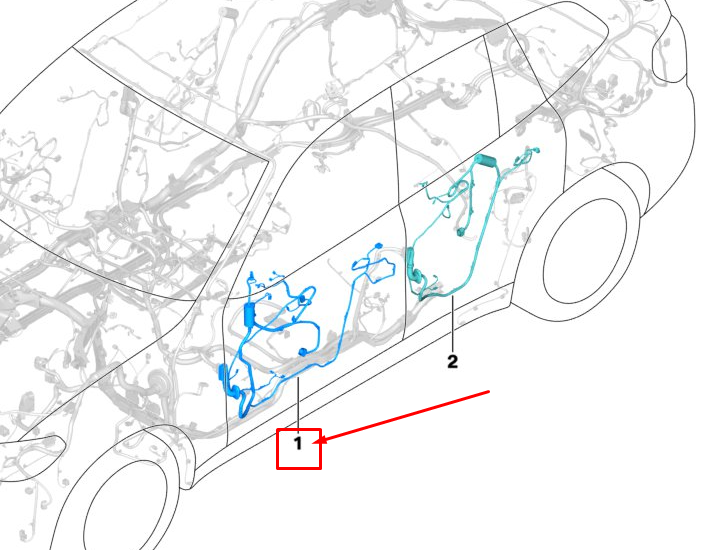 new bmw x3 g01 front right door cable harness 61128792852 original