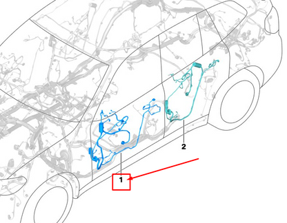 new bmw x3 g01 front right door cable harness 61128792852 original