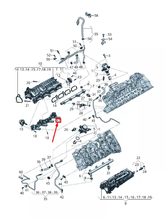 NEW AUDI RS7 SPORTBACK 4G LEFT AIR DISTRIBUTION HOUSING MOUNT 079133340R