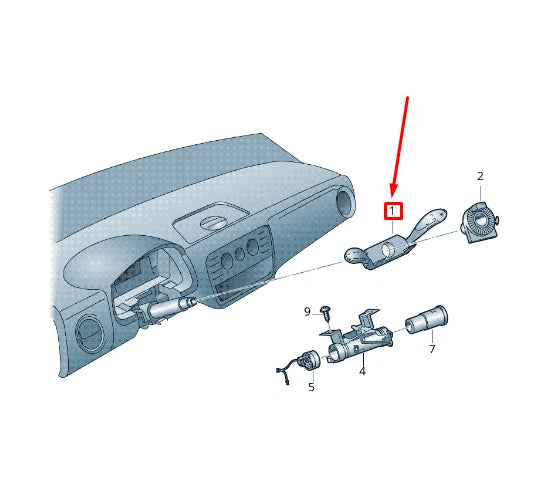 NEW VW TOUAREG 7P STEERING COLUMN STALK SWITCH 1S09535079B9 ORIGINAL