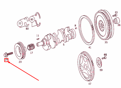 NEW MERCEDES-BENZ S W221 ENGINE CRANKSHAFT BOLT A0069907004 ORIGINAL