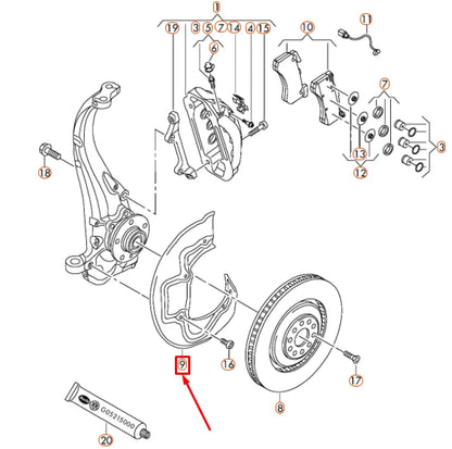 NEW AUDI A6 C7 FRONT LEFT BRAKE DISC COVER PLATE 4H0615311D ORIGINAL
