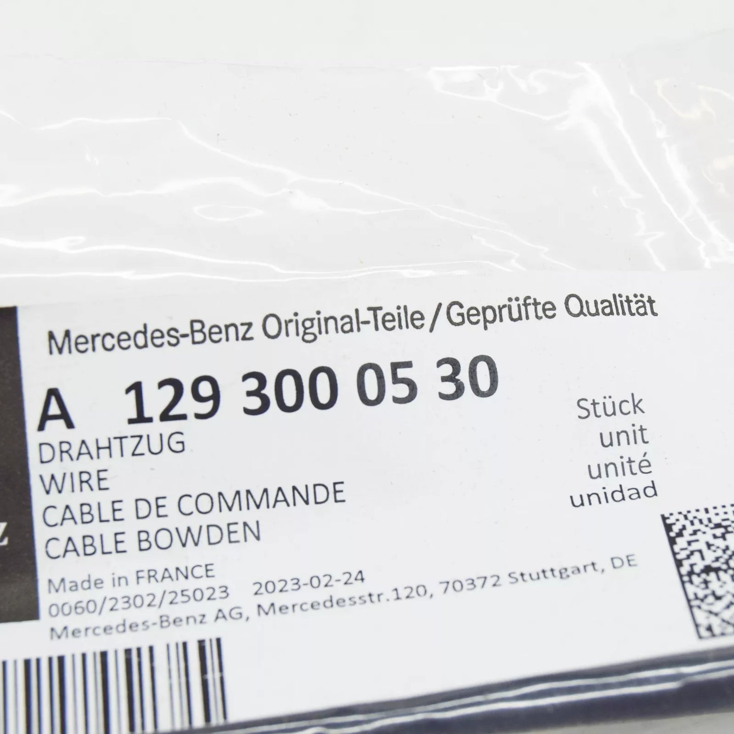 NEW MERCEDES-BENZ SL R129 ACCELERATOR CONTROL WIRE LHD A1293000530 ORIGINAL