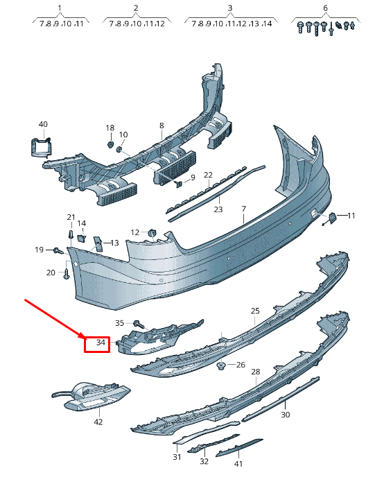 new audi a5 f5 rear left bumper bracket 8w6807347c original