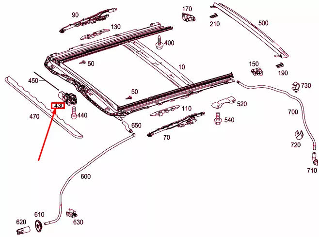 NEW MERCEDES-BENZ C W204 SUNROOF ELECTRIC MOTOR A2048201442 ORIGINAL