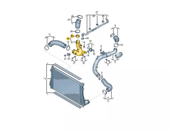 NEW AUDI A3 SPORTBACK 8YA INTERCOOLER AIR CHARGE HOSE 5WA145770E