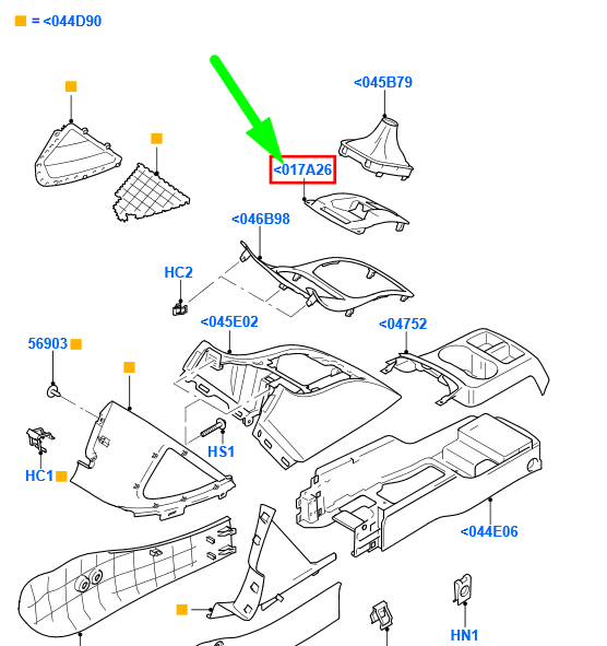 new ford galaxy mk2 handbrake aperture cover 1672619 6m21-u01634-be37qc original