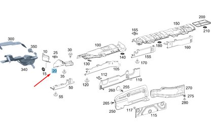 new mb vito w447 exhaust front center screening plate a4474900030 original