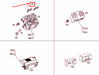 NEW MB VITO W639 HEATING VENTILATION SHAFT PARTS KIT A0008330079 ORIGINAL