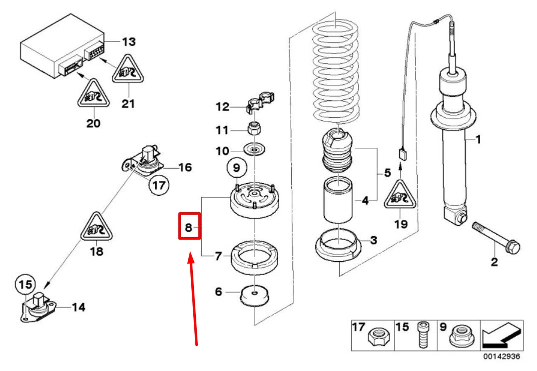 NEW BMW 5 E60 REAR SHOCK MOUNT 33526779611 6779611 ORIGINAL