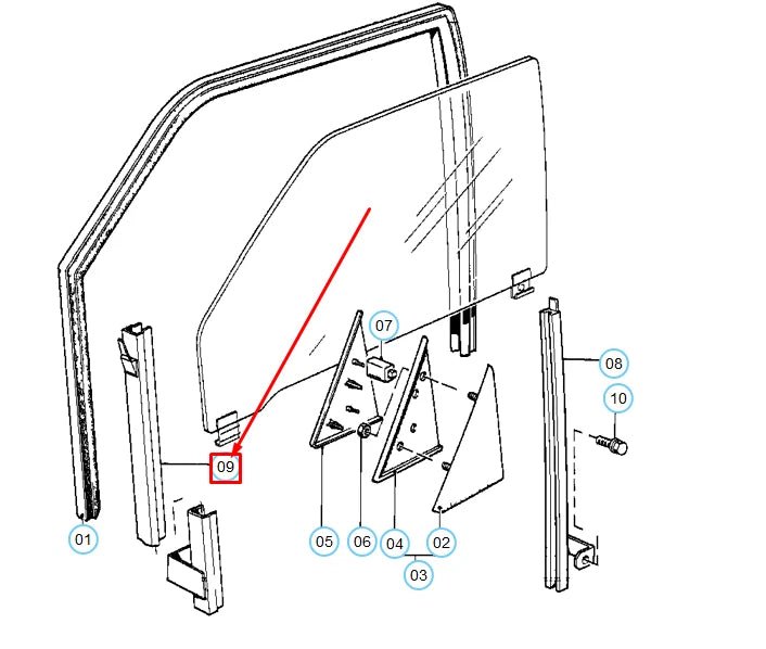 NEW BMW 3 E30 FRONT RIGHT WINDOW GUIDE RAIL 51321945508 1945508 ORIGINAL