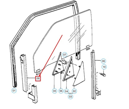 NEW BMW 3 E30 FRONT RIGHT WINDOW GUIDE RAIL 51321945508 1945508 ORIGINAL