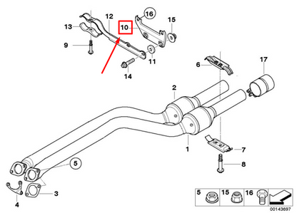 new bmw 3 e90 exhaust bracket 18207540178 7540178 original