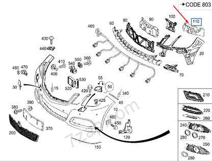 NEW MERCEDES-BENZ E-CLASS W212 FRONT BUMPER LEFT FOAM A2128851937 2015 ORIGINAL